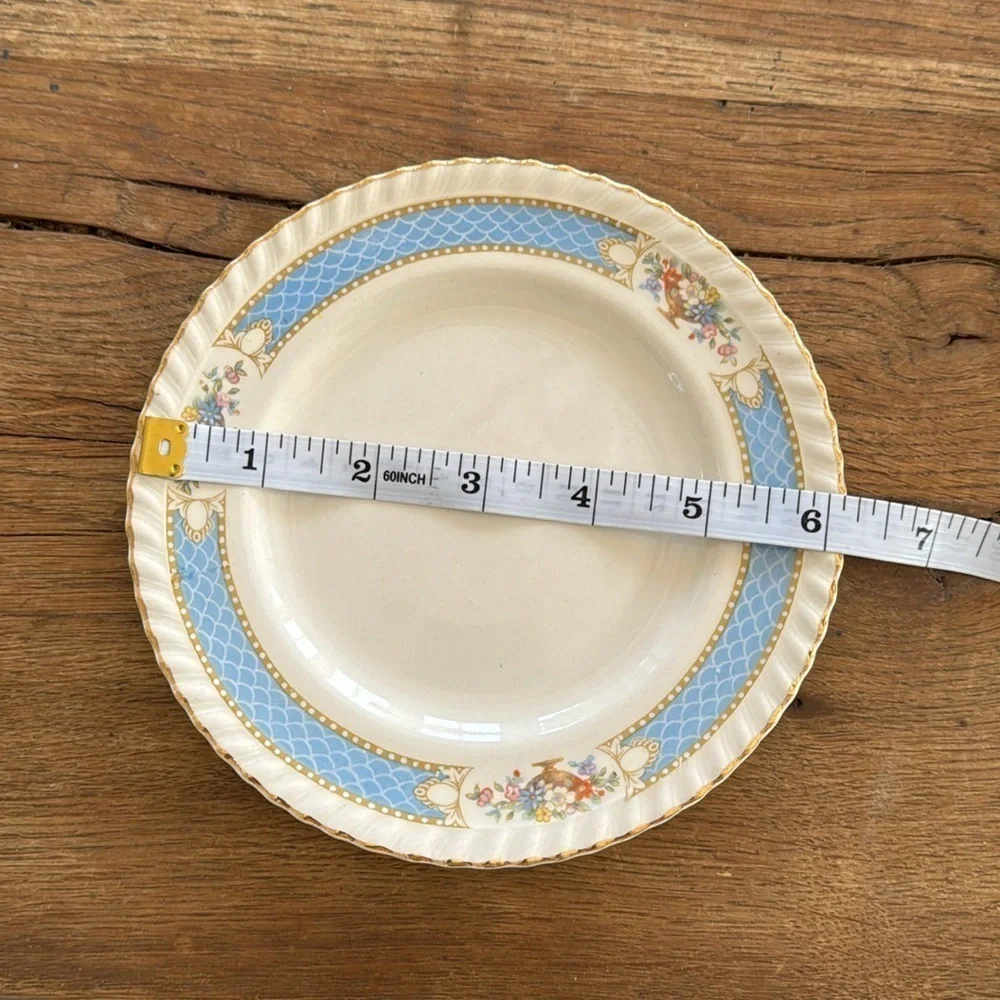Vintage HTF Johnson Bros. Belvedere plate, Stamped Old English 6 inch